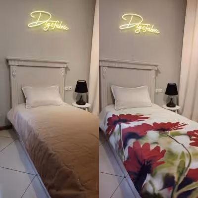 لحاف یک نفره طرح گل قرمز