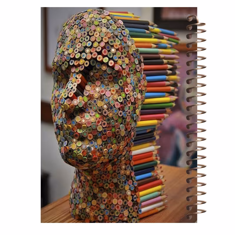 دفتر یادداشت آف تاب شهر طرح مداد رنگی کد 4142