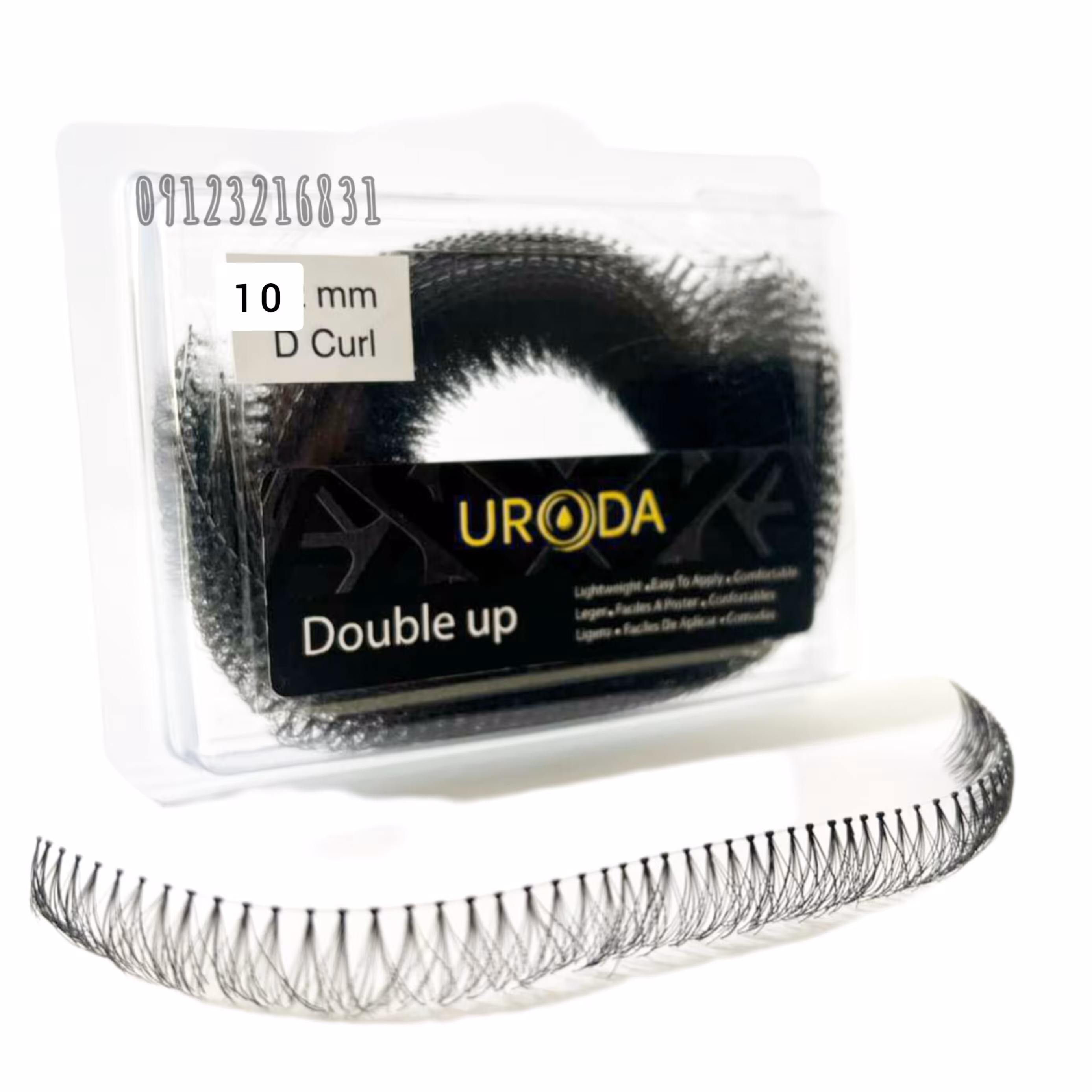 مژه ریسه uroda ابریشمی کره ای سایز 10