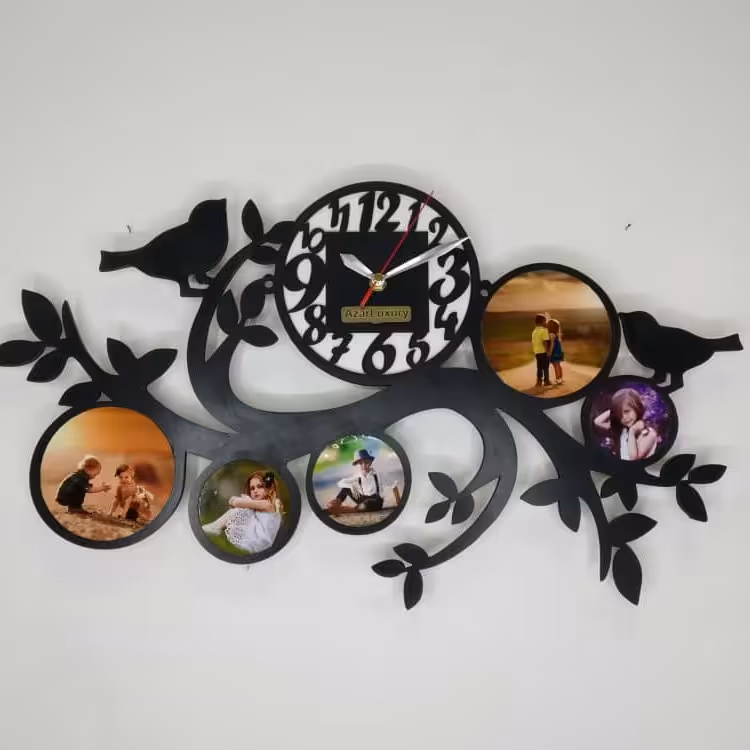 ساعت دیواری عکسدار  آذرلاکچری کد pic01