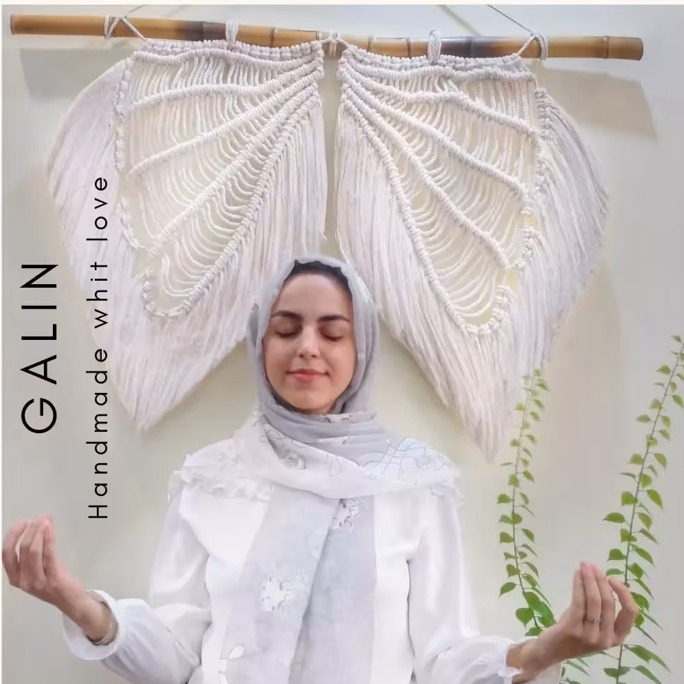 دیوارکوب مکرومه بال فرشته