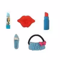 5 عدد پاک کن کمیاب مدل کیف، کفش، رژ، لب