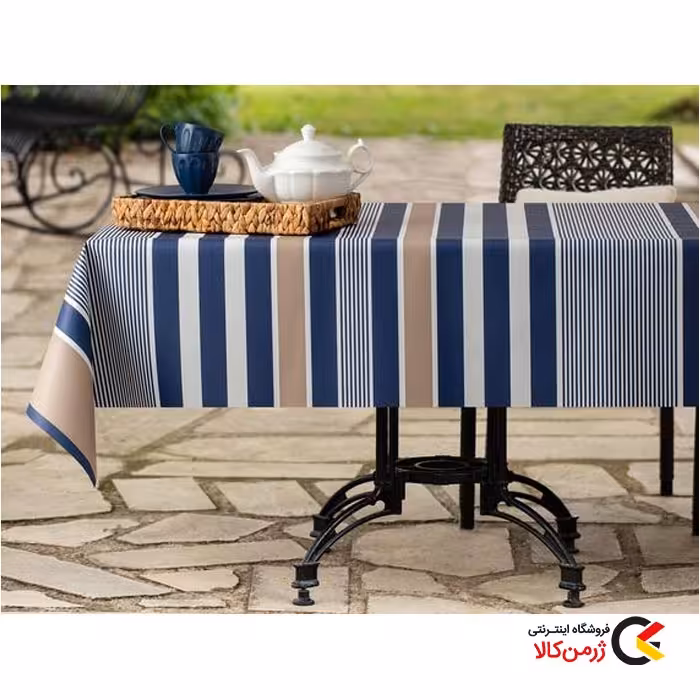 سفره رومیزی ترک 4 نفره طرح راه راه برند مادام کوکو