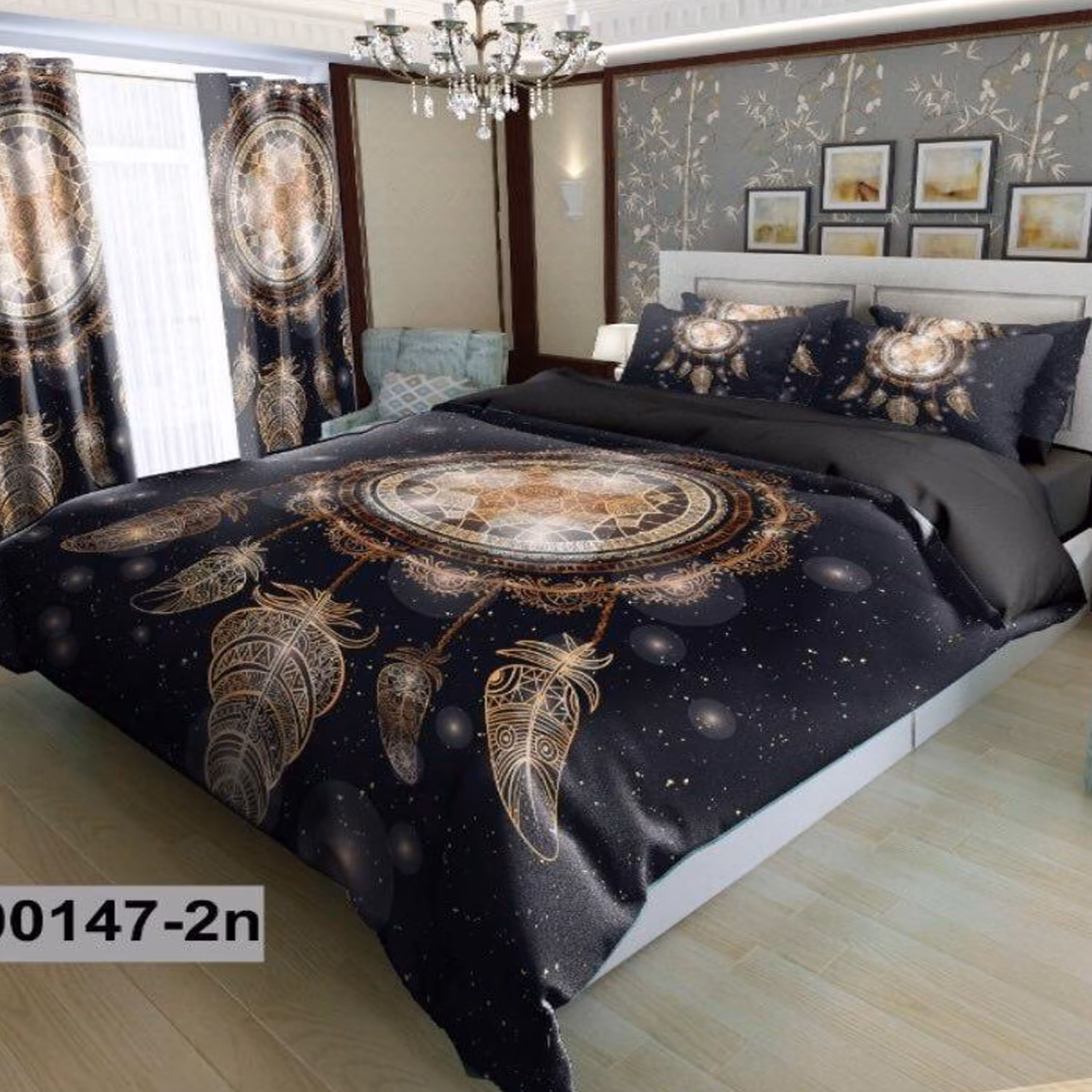 سرویس روتختی 2 نفره تنسل چاپی برندترک لند(Turk Land) z 147