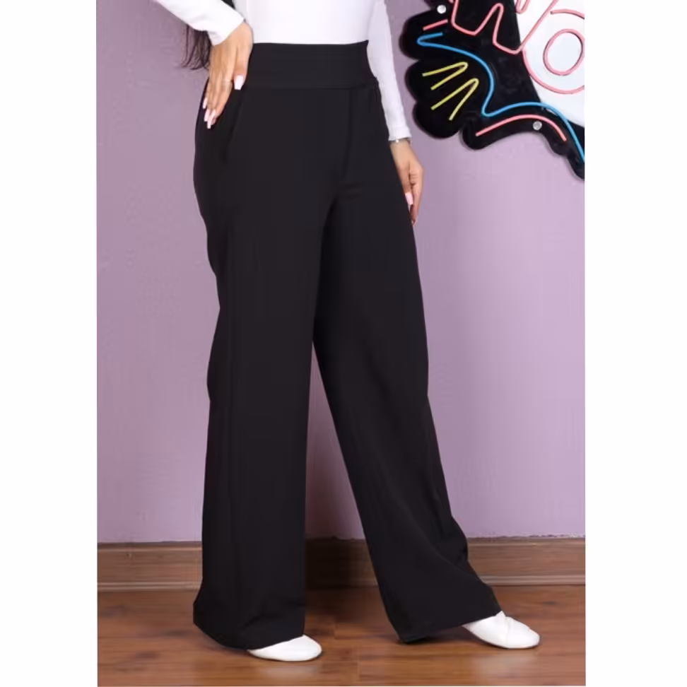 شلوار بگ پارچه ای کرپ مازراتی