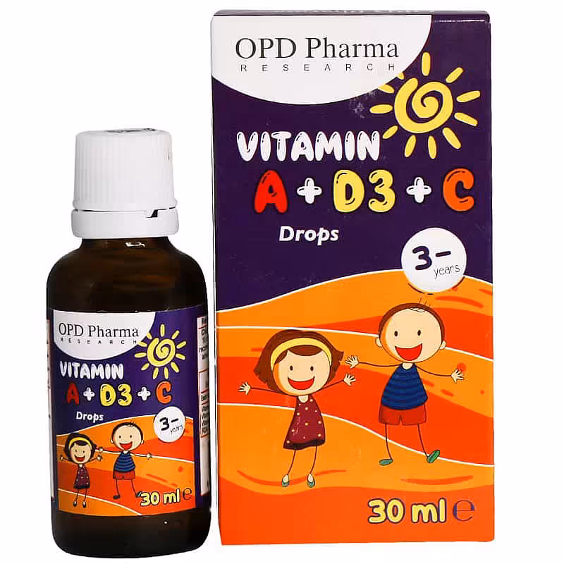 قیمت خرید اینترنتی قطره 30 میلی لیتر ویتامین A   D3 و C او پی دی فارما فارموکسین