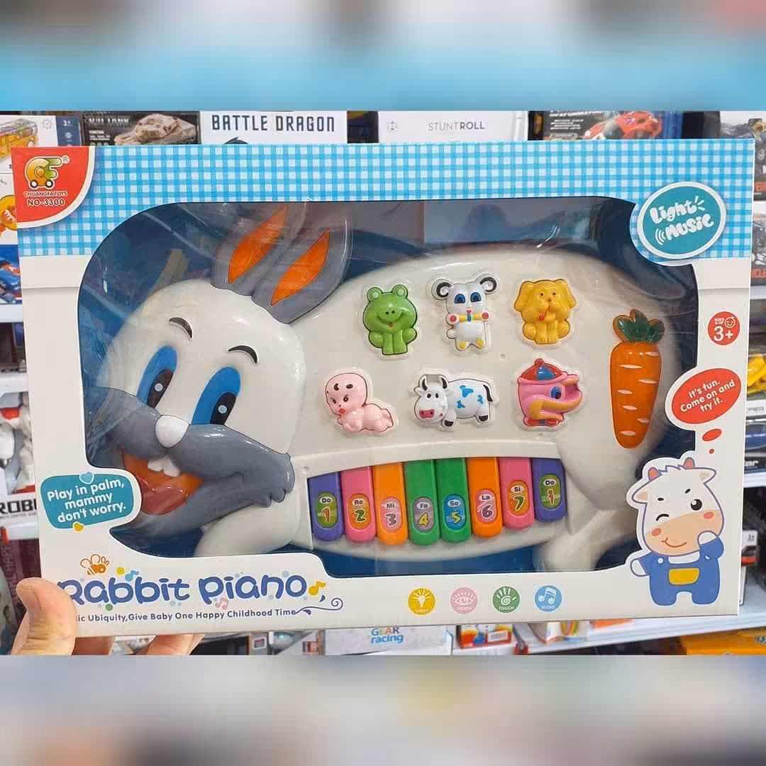 ارگ خرگوشی پیانو خرگوشی اورجینال خارجی اصل موزیکال چراغدار