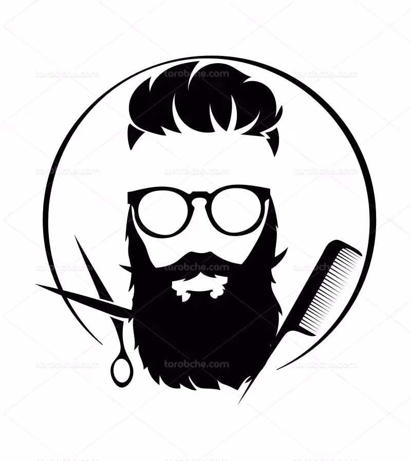 فایل وکتور لوگو آرایشگاه آقایان | گرافیک با طعم تربچه