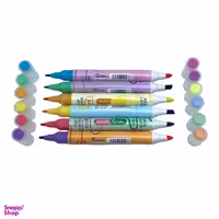 ماژیک دوسر 12 رنگ کد WD-1276 بسته ۶ عددی