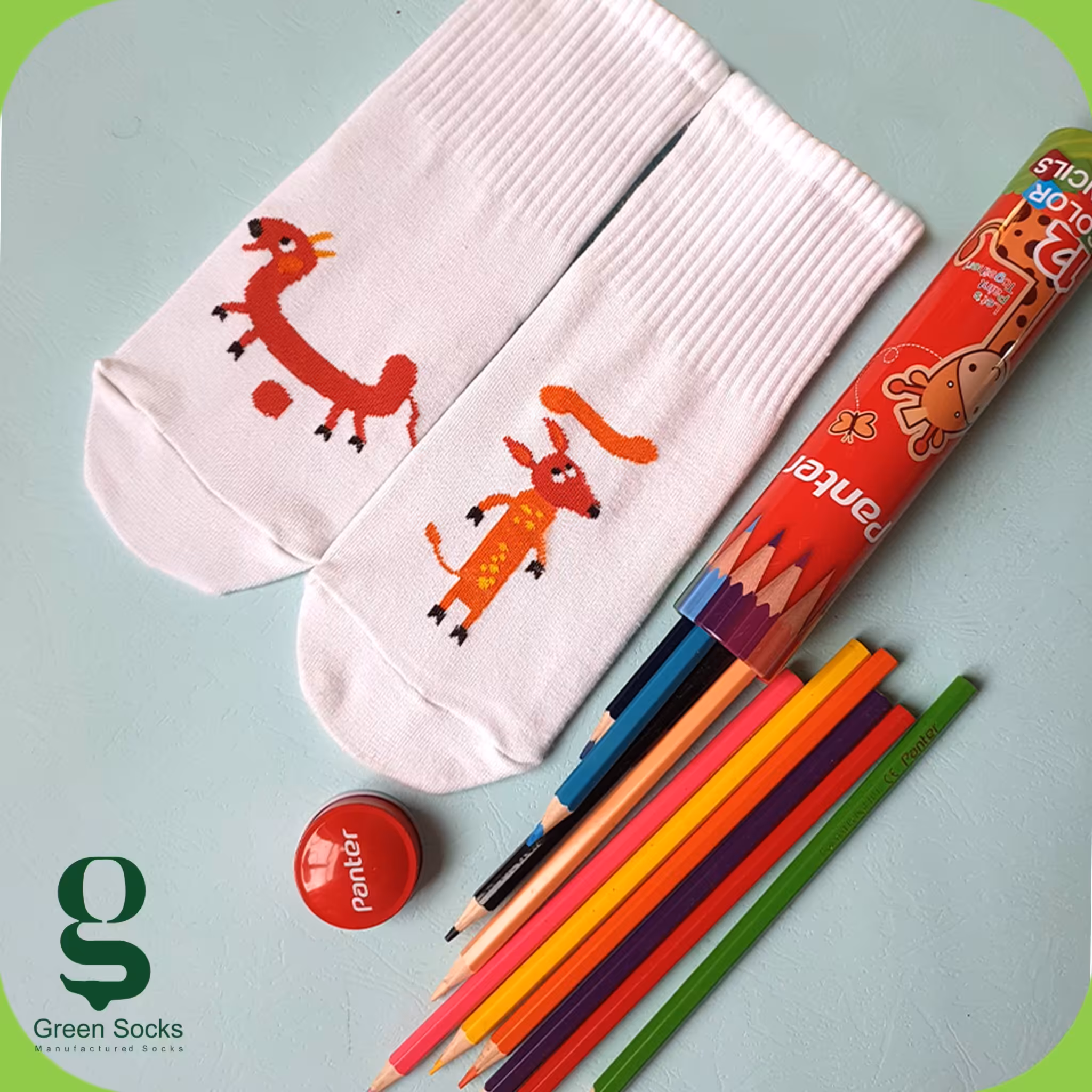 جوراب نیم ساق طرح الفبا