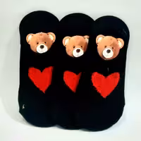 جوراب کالج طرح دار قلبی سایز 25 الی 29