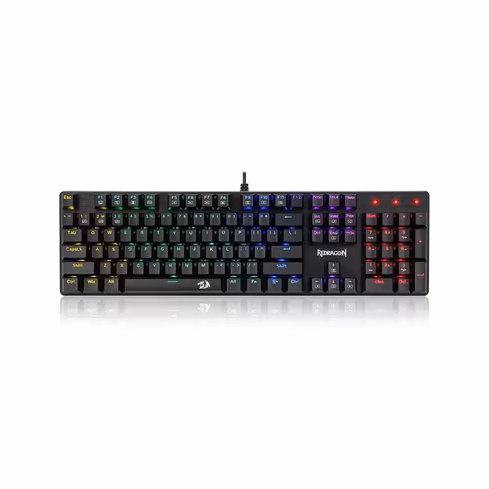 کیبورد گیمینگ با سیم ردراگون مدل Sindri K671 RGB با سوئیچ مکانیکال قرمز
