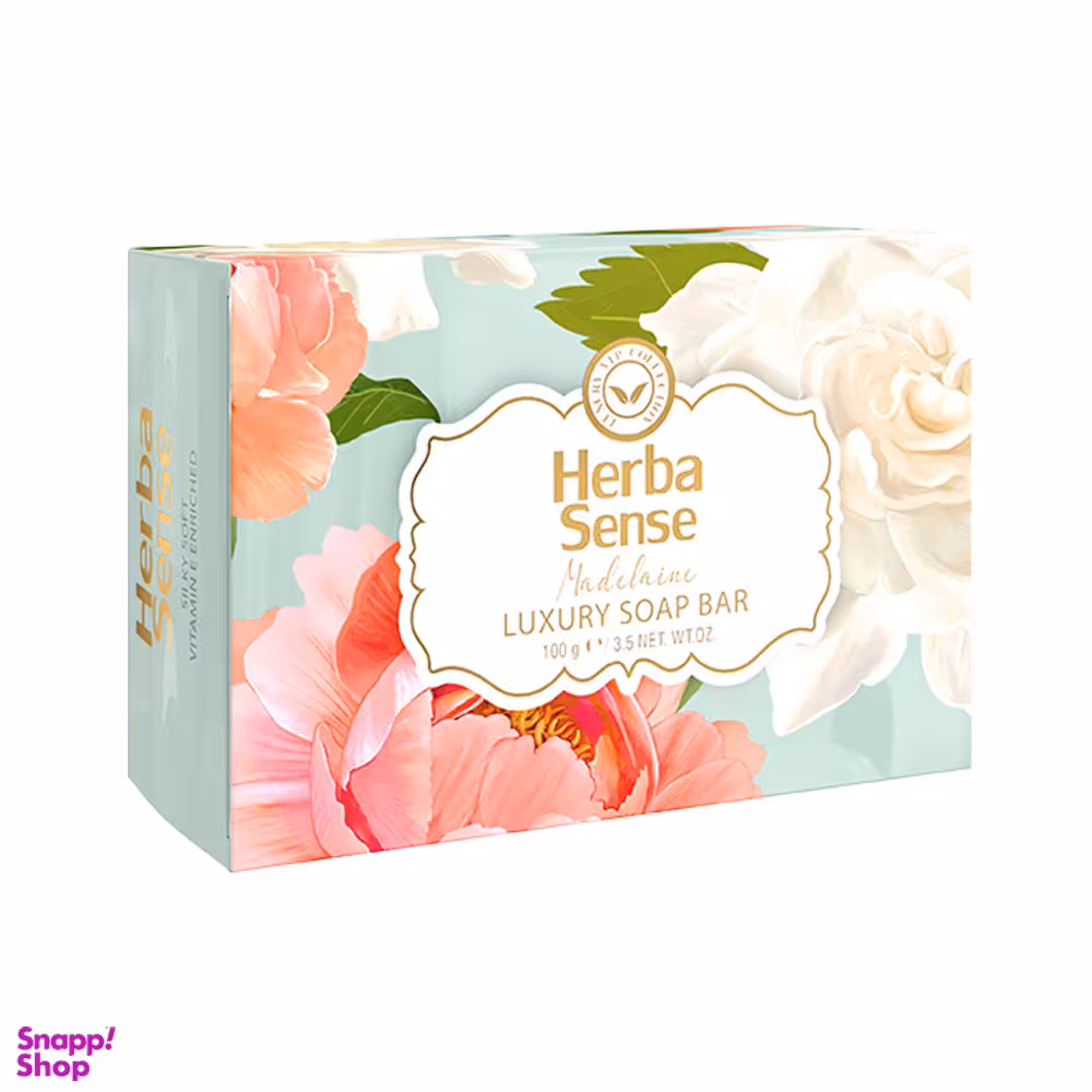 صابون سفید و آبی آردن (Ardene) سری Herba Sense مدل Madelaine با رایحه گل رز حجم 100 گرم