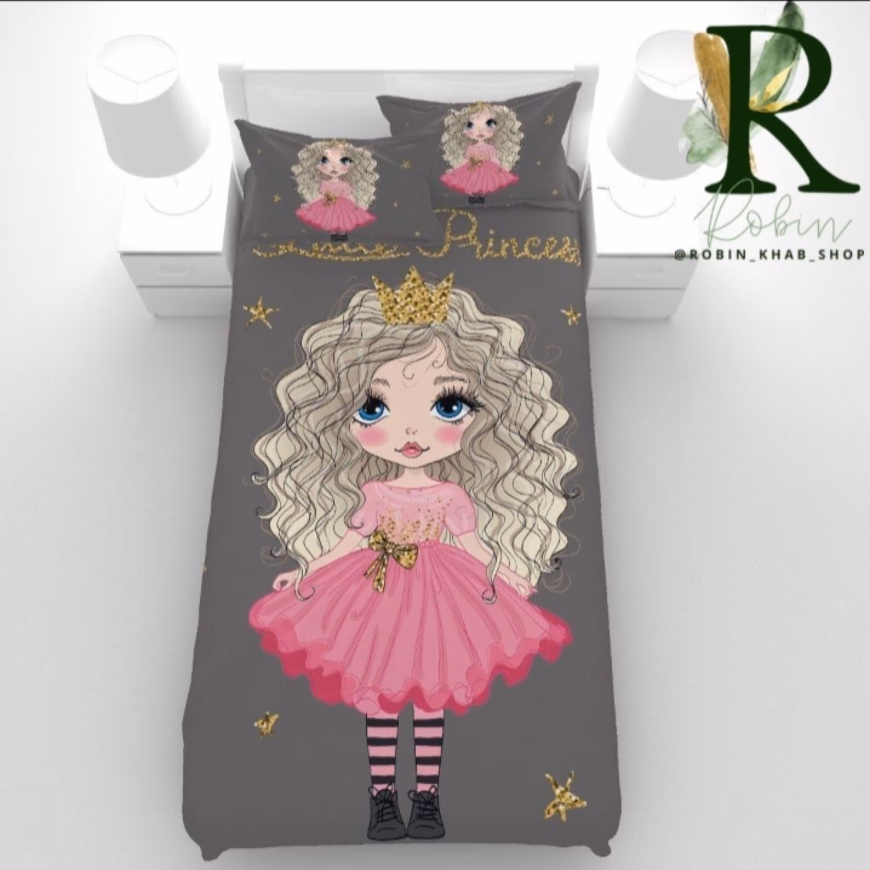 روتختی تکنفره سه بعدی ترک طرح دخترانه