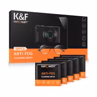 دستمال مرطوب کی اند اف K&F Concept 120 Pack Anti Fog Wipes for Glasses, Pre-Moistened Individual Wrapped