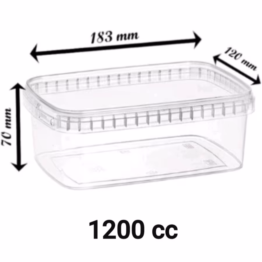 پک پنج عددی ظرف فریزری پلاستیکی1200 سی سی