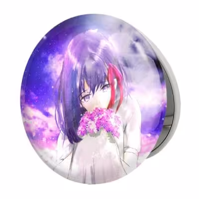 آینه جیبی خندالو طرح ساکورا انیمه فیت استی نایت Fate Stay Night مدل تاشو کد 22738