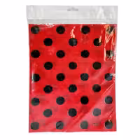 
تم تولد سفره رومیزی تم قرمز خال مشکی (پک یک در یک)