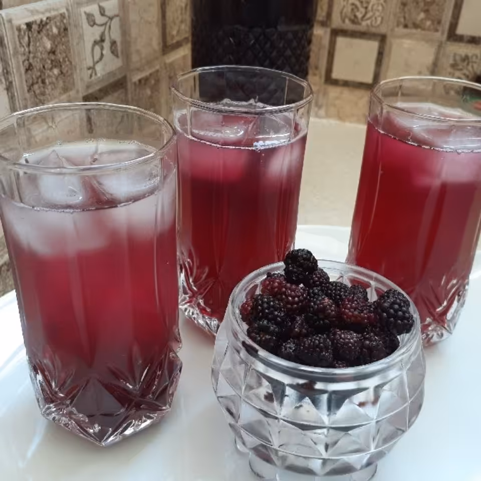 شربت تمشک جنگلی خانگی غلیظ ودرجه یک 