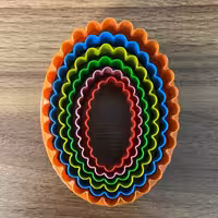 کاتر بیضی دالبر 5 تایی پلاستیکی