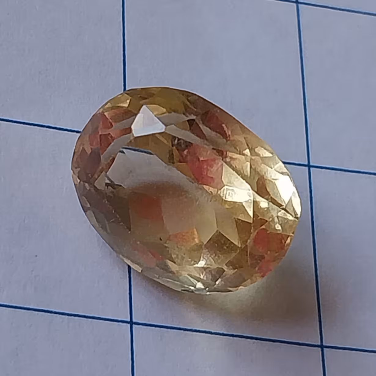 نگین سیترین جواهری  5قیراطی