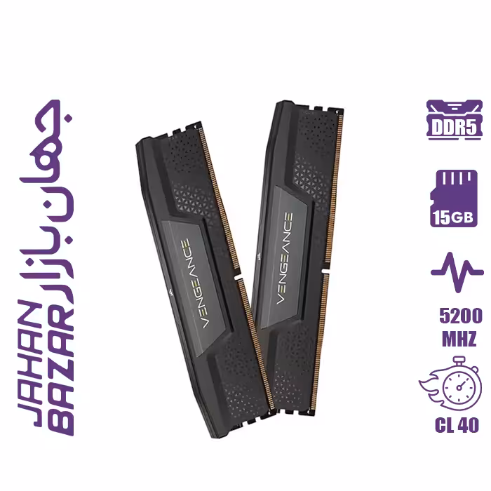 رم کامپیوتر کورسیر مدل VENGEANCE LPX 16GB 5200MHz DDR5 CL40 DUAL