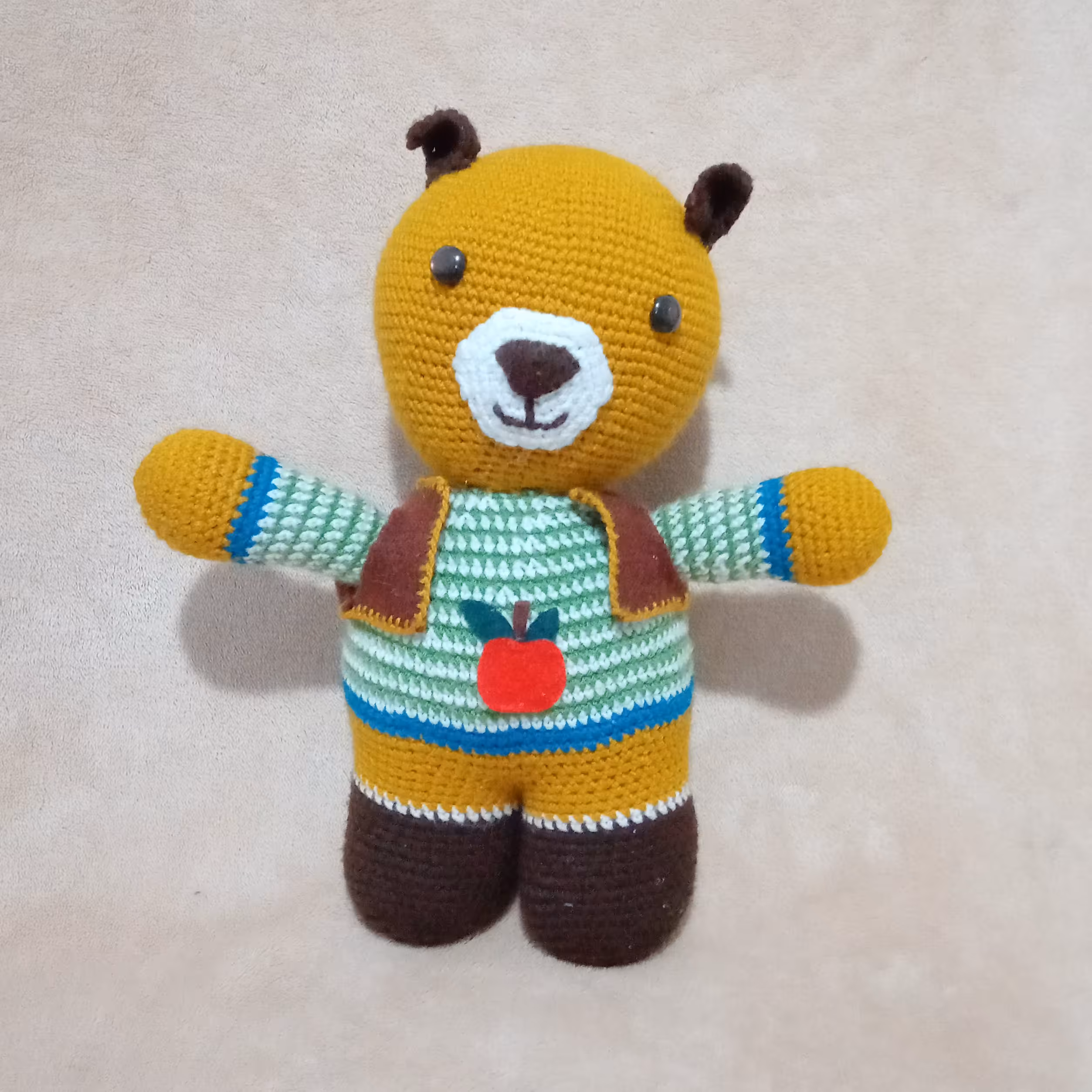 عروسک قلاب بافی خرس شکمو