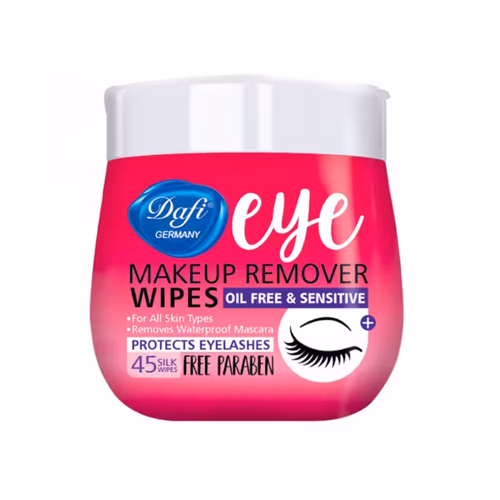 دستمال مرطوب پاک کننده چشم دافی بسته 45 عددی