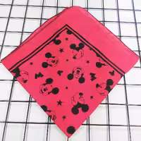 باندانا طرح میکی موس پارچه صورتی نخی