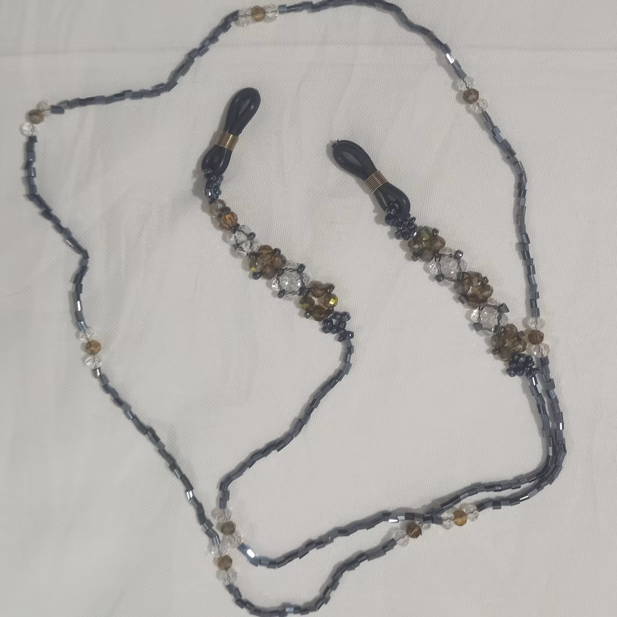 بند عینک ترکیبی منجوق وکریستال 