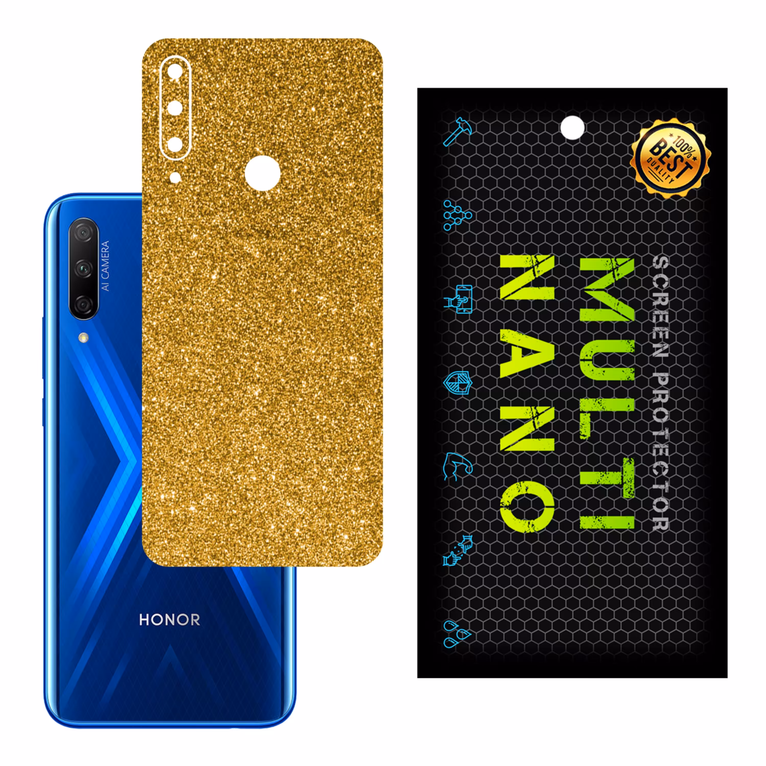 برچسب پوششی MultiNano مدل X-G1F-Gold برای پشت موبایل هوآوی Honor 9X