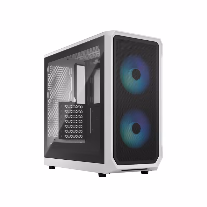 کیس Fractal Design مدل Focus 2 RGB - White TG Clear Tint - فروشگاه کارما آی‌تی