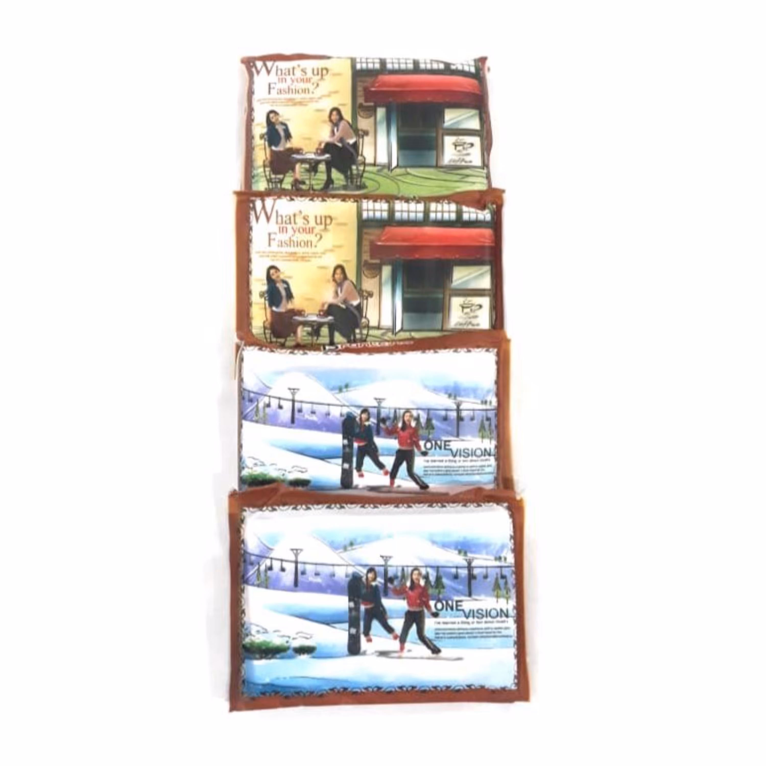 دستمال کاغذی جیبی 10 برگ مدل کلاسیک دخترانه بسته 4 عددی