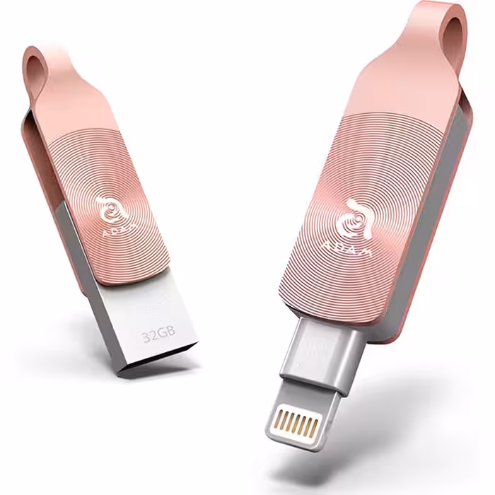 آدام المنتس فلش مموری لایتنینگ مدل iKlips DUO Plus ظرفیت 32 گیگابایت رزگلد - Hiapple.ir