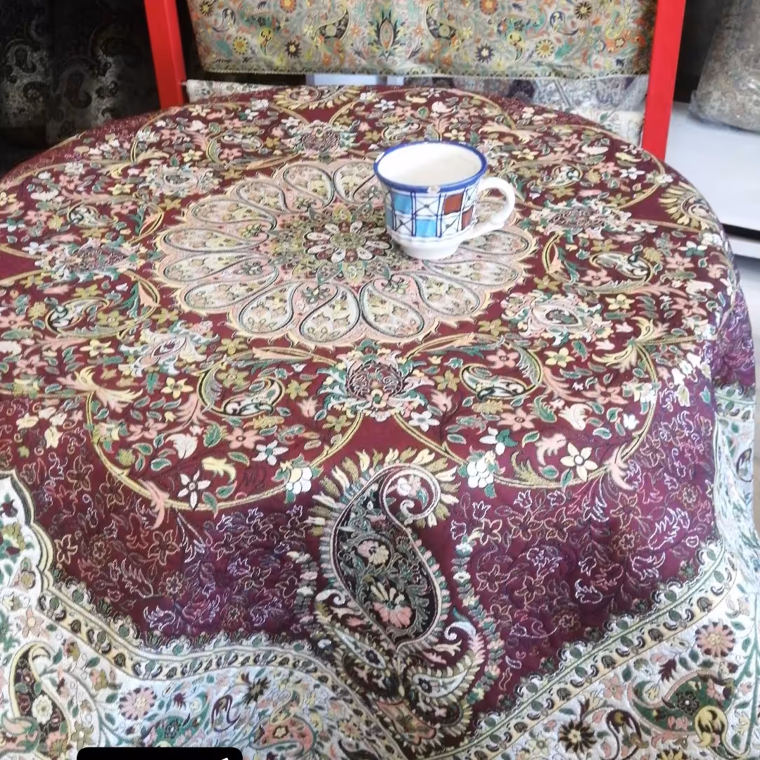 رومیزی مربع ترمه آجیده