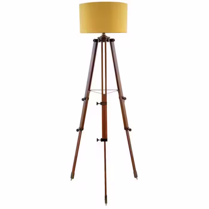 آباژور سه پایه چوبی LIA کد FL-80802 رنگ BR/YELLOW و BR