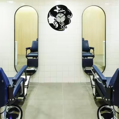 ساعت دیواری آذرلاکچری طرح آرایشگاه زنانه کد women02