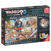 پازل جامبو 1000 تیکه  معمای  جنایت ارباب شرور  در راه آهن کد 19145