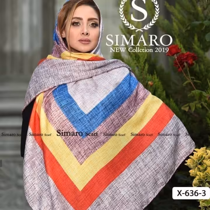 روسری نخی دور دست دوز زیبا و جنس عالی