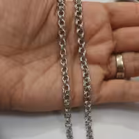 زنجیر استیل مردانه رنگ ثابت آبکاری قوی طرح جدید طول 60 سانت