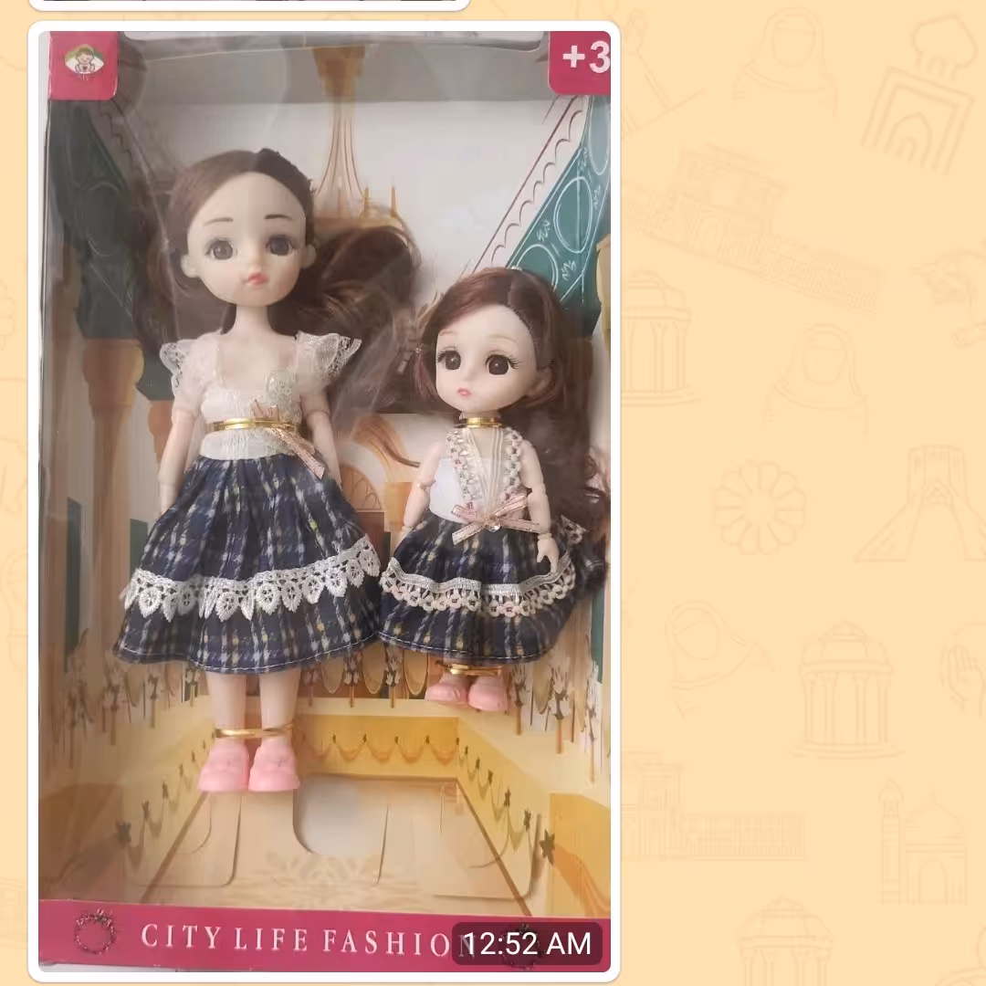 عروسک چشم تیله ای مفصلی موقهوه ای با ارسال فوری و رایگان 