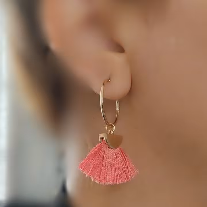 گوشواره آویز ابریشم
