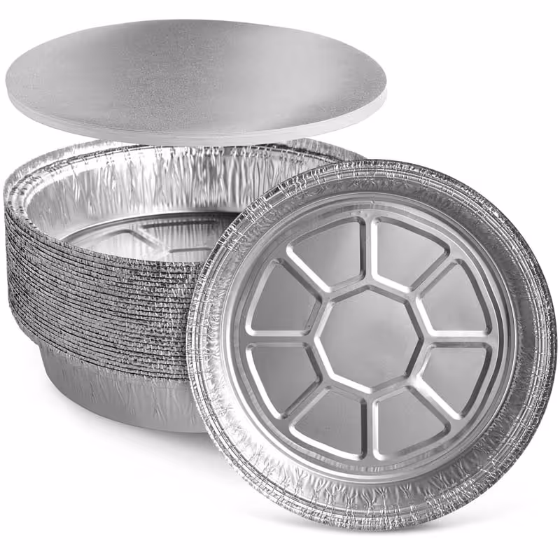 ظرف غذا آلومینیومی درب دار سایز 18 تعداد 20 عددی