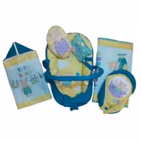 ست 7 تکه تشک گارد دار کودک رنگ سبز مدل خرگوش