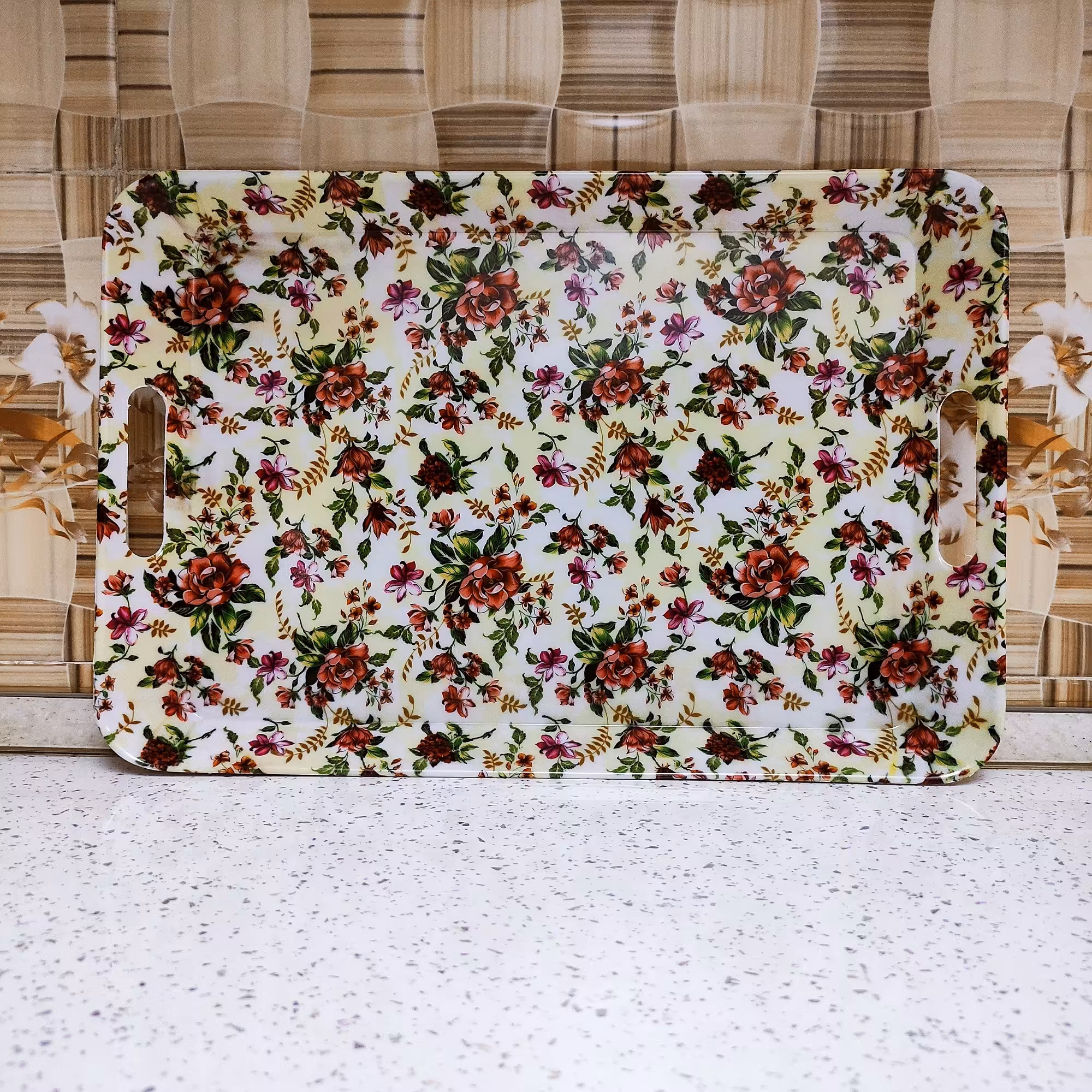 سینی ملامین طرح گل کد 104