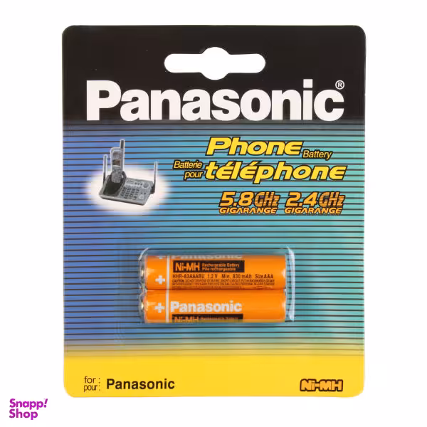 باتری نیم قلمی قابل شارژ پاناسونیک مدل HHR-3MRT.2BM ظرفیت 830 میلی آمپر ساعت بسته‌ 2 عددی