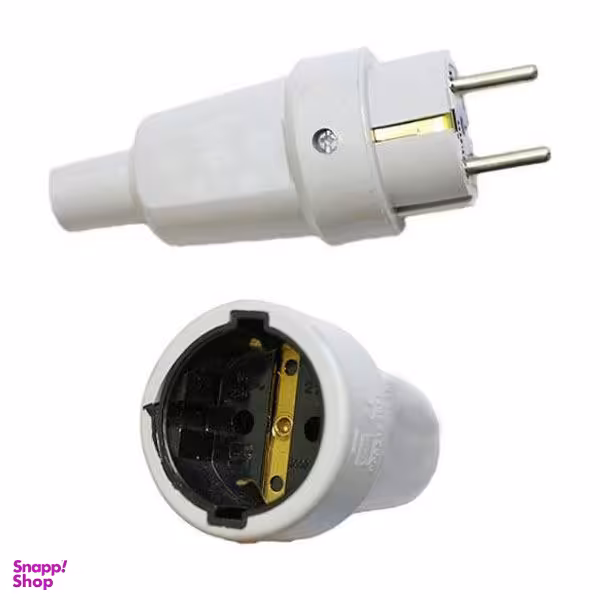 دوشاخه برق بهداد مدل BY2 به همراه مادگی