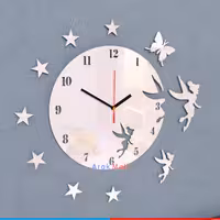 ساعت دیواری فرشته رنگ سفید