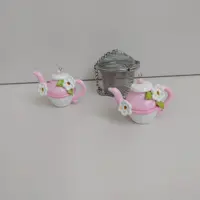 آویز طرح قوری مناسب برای صافی چای بدون صافی استیل  یک عددی
