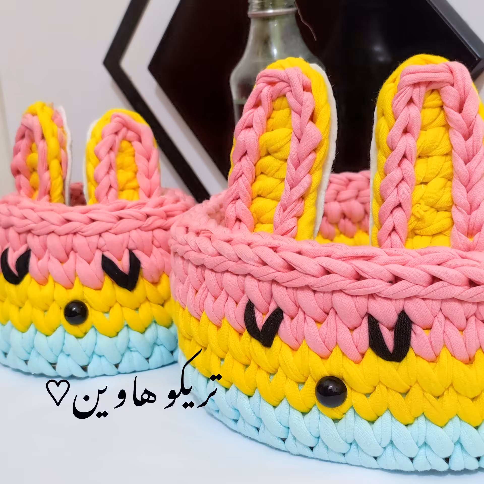 باکس سیسمونی و اتاق کودک تریکو مدل خرگوش رنگین کمونی